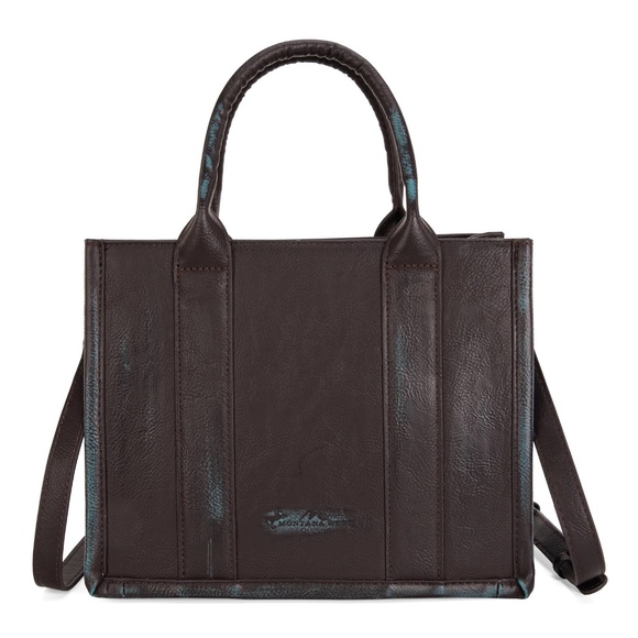 Montana West Embroidered Aztec Tote/Crossbody + Wallet Turquoise - Picture 4 of 8